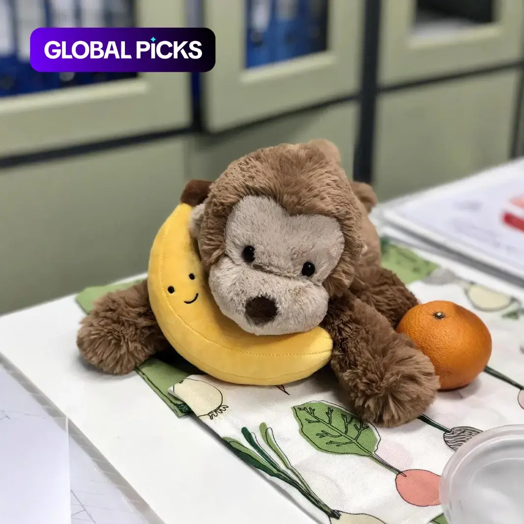 1PC Cute Smudge Soft Adorable Stuffed Monkey Plush Doll, Stress‑Relief & Comfort Pillow, A Heartwarming Soft Cuddly Gift for Friends, Family or Partners