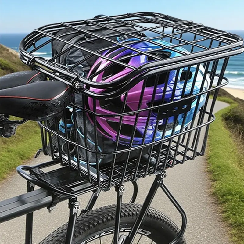 Durable Mountain Bike Rear Rack, Multifunctional Bike Storage Rack, Versatile Cargo Rack, Essential Outdoor Cycling Accessory
