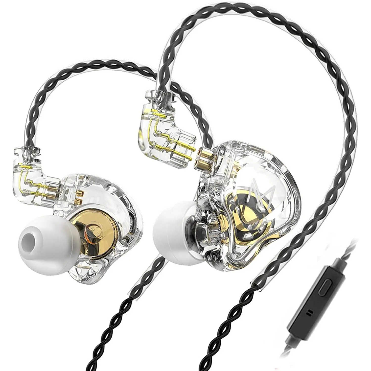 TRN MT1 HiFi Earbuds with 10mm Composite  Dynamic Driver, Transparent, Mic,  Running Earphones