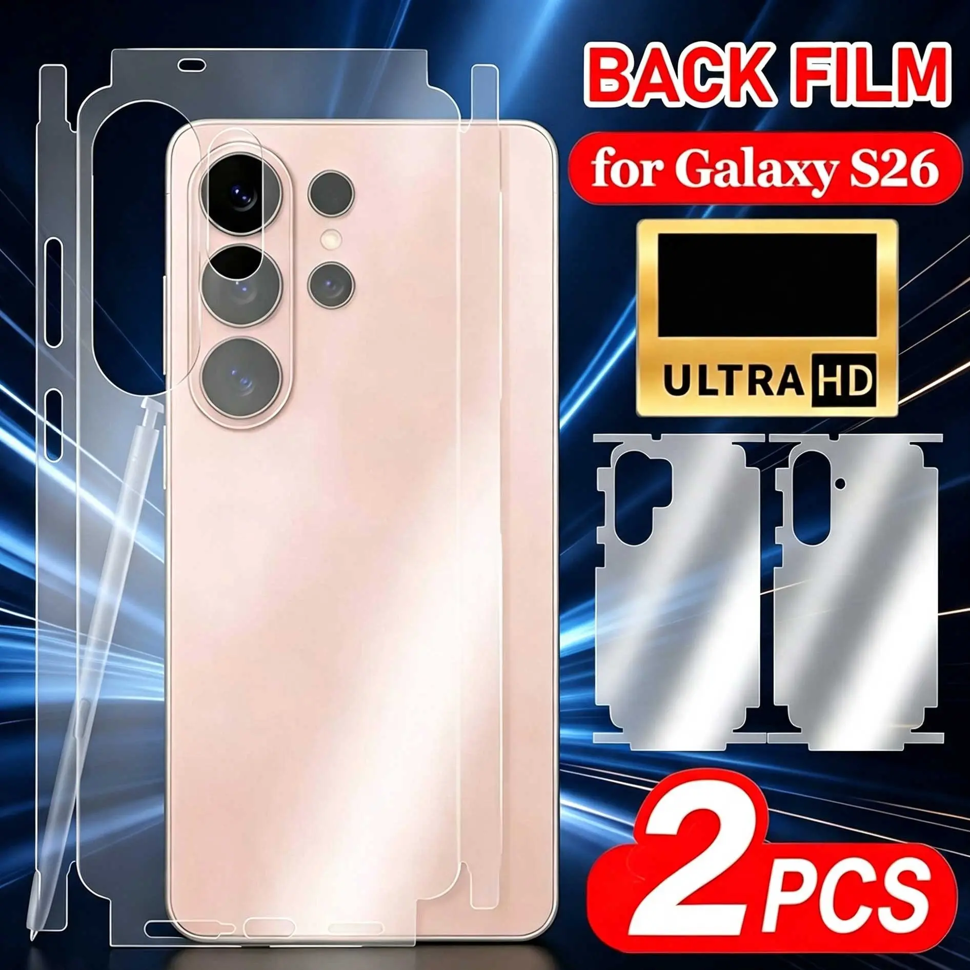 2 PCS Soft TPU Back Films for Samsung Galaxy S26 Ultra S25 Edge S25 S24 S23 S22 Ultra Plus FE HD Full Coverage Back Side Hydrogel Film Screen Protectors