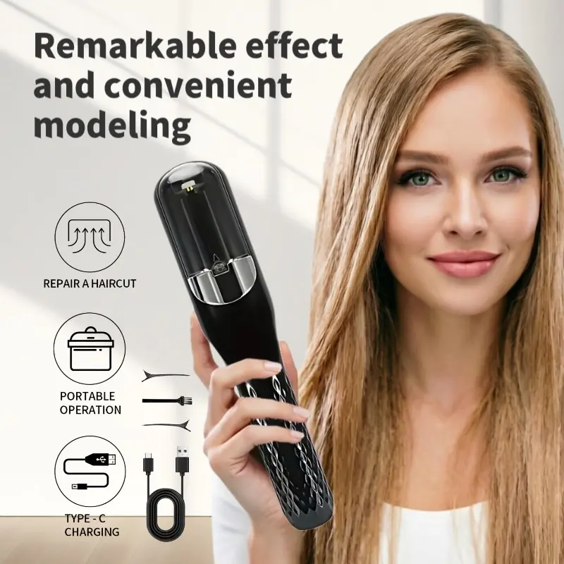 USB Rechargeable Cordless Trimmer Set, Battery-Powered Hair Clipper, Abs Material, Suitable for Straight, Curly Hair, Salon-Quality, Portable