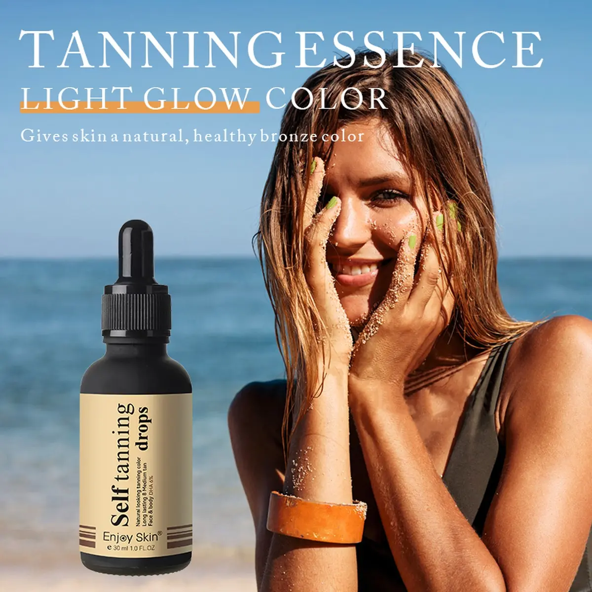Organic Self Tanning Serum Wholesale, Sunless Tanner Drops for Face & Body, Home-Use Tan Solution for Natural Glowing Skin, Long-Lasting Fake Tan Essence