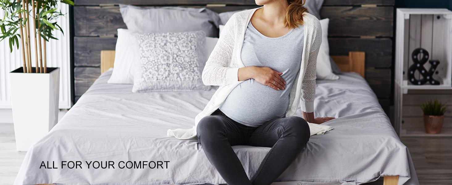 Maternity Leggings Over The Belly Cotton Pregnancy Tight Pants Stretchy Comfy Yoga Workout Activewear S-XXL