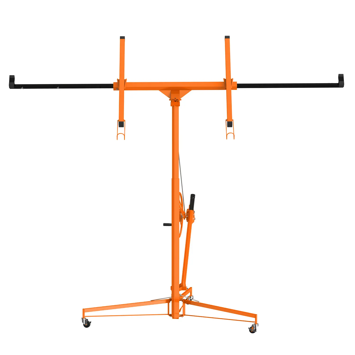 Heavy Duty 11FT Drywall Lift & Engine Creeper - 400 lbs Panel Hoist with Adjustable Height, 360° Swivel & 3 Lockable Casters