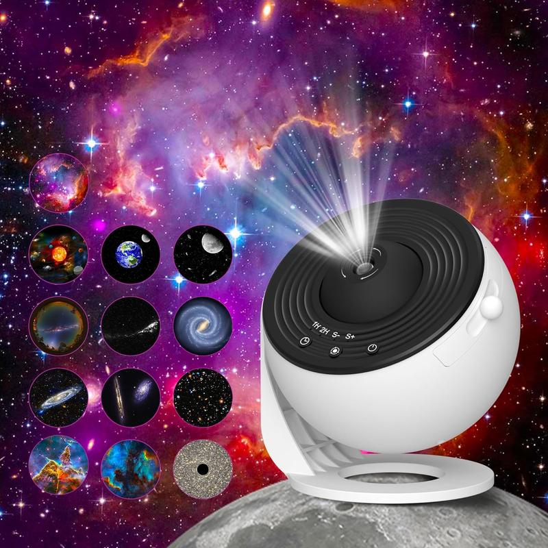 13 In 1 Galaxy Projector Novelty Light, Led Nebula Projector, 360° Rotatable Starry Sky Projector Ambient Light with 13 Film Disc, Night Decor Light for Bedroom, Living Room