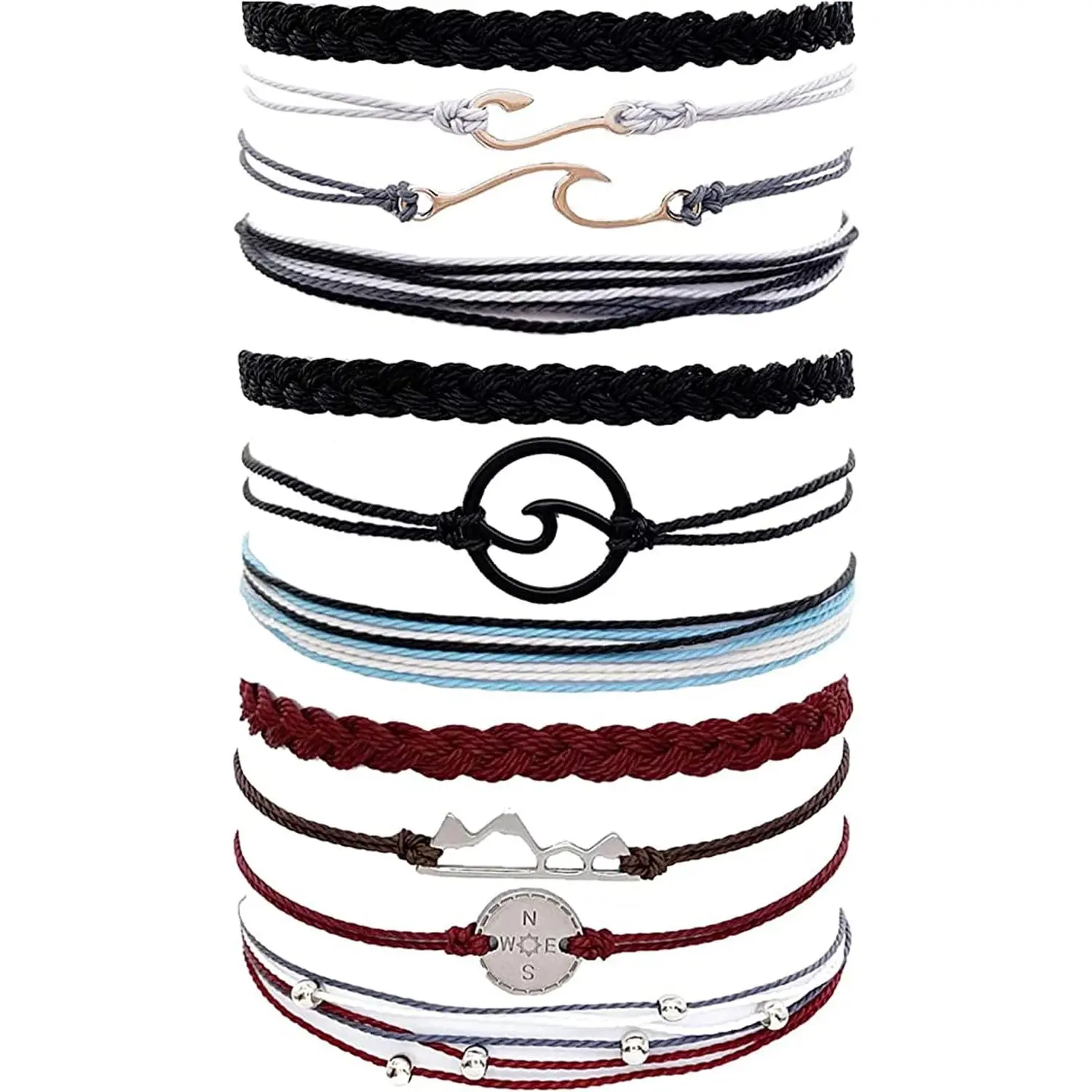 Boho Bracelets for Women Anklet Bracelets Friendship Bracelet String Ankles for Women  Adjustable Surfer String Bracelet Stack Beach   for