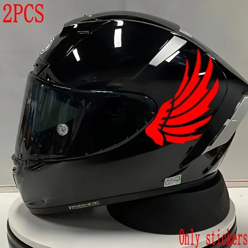 2PCS/SET For Motorcycle/Car Accessories, Bikers Motorcycle Enthusiast Backpacks Modern Creative design of black & white wing silhouette (cool motorcycle elements) Easily grasp cool motorcycle black & white wing silhouette dynamic dominant style Helmets