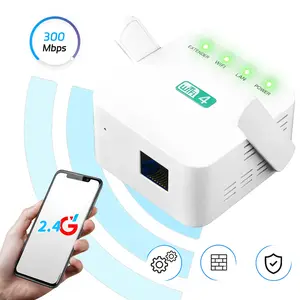 WiFi Signal Extender, WiFi Signal Booster for Home and Office Use, Covers up to 3000 sq. ft and 50+ Devices,300Mps High Speed with Ethernet Port, Only Support 2.4G