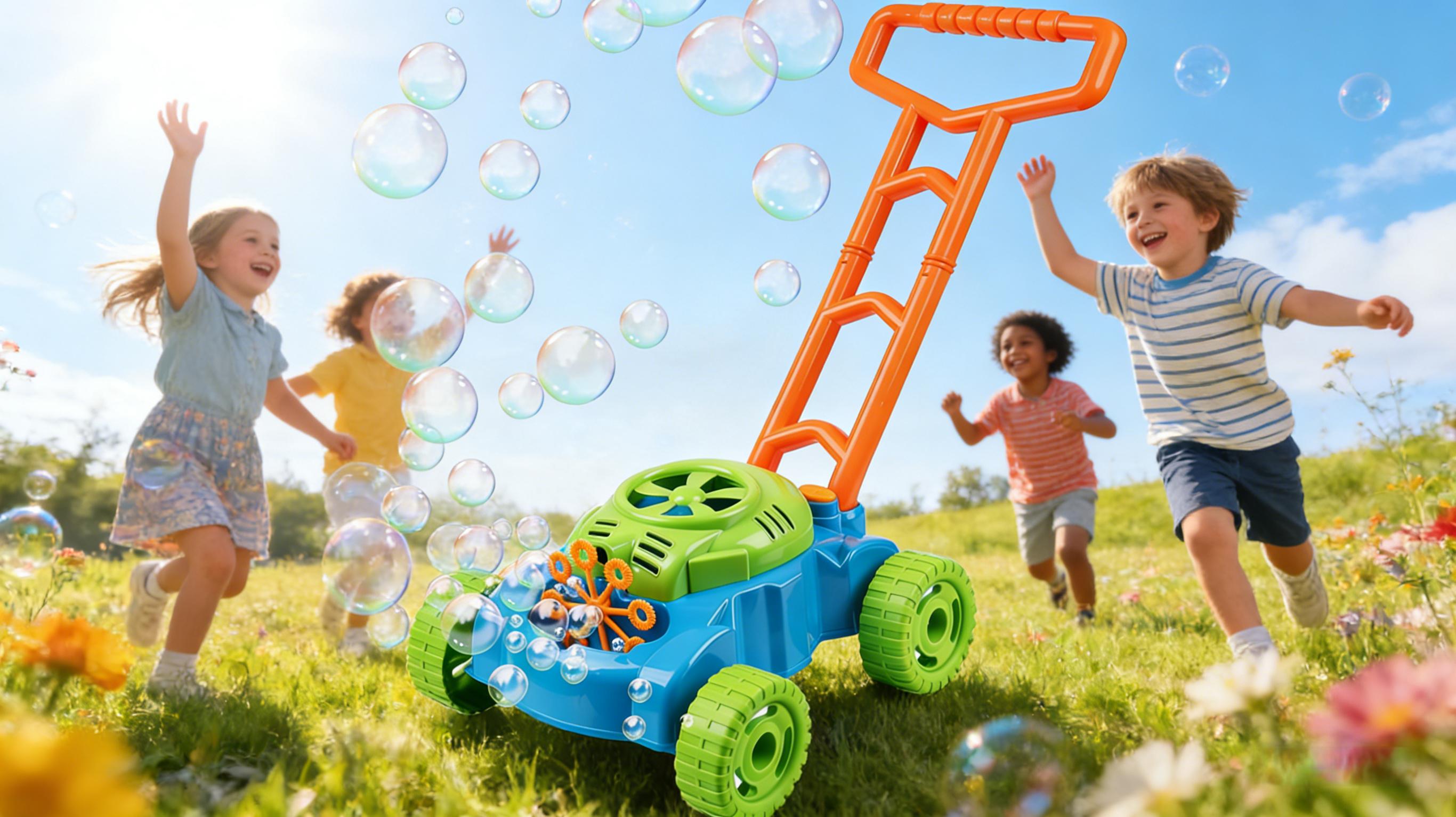 ArtCreativity Bubble Lawn Mower ,Kids Bubble Machine for Toddlers 1-5, Bubbles Blowing Push Toys for Kids, Summer Outdoor Gardening Toys for Birthday Gifts Boys & Girls