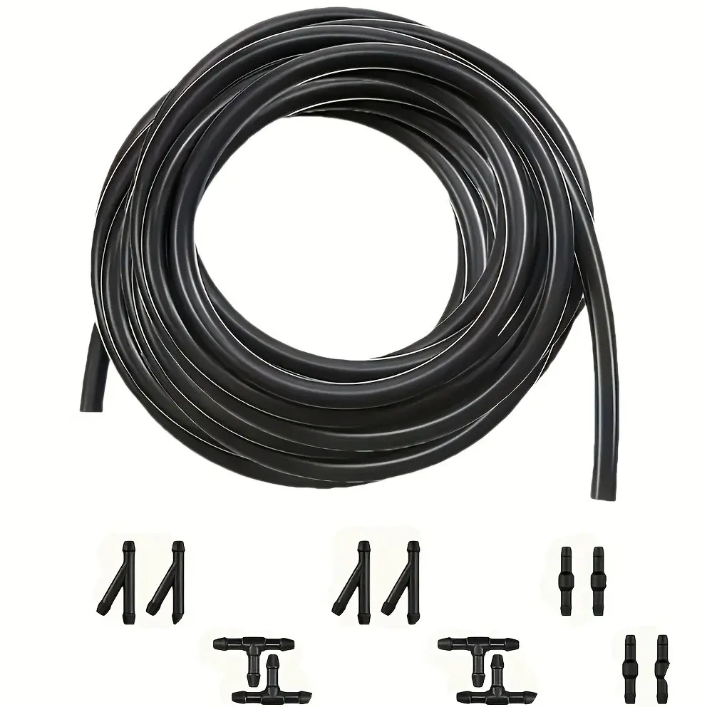 Windshield Washer Hose Kit with Y & T Connectors, Universal Automotive Washer System Replacement, Water Pump and Nozzle Jets