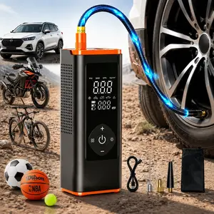 Compact & Portable 6000mAh 150PSI Wireless Tire Inflator, LED Light High Capacity Emergency Bike Pump Air Compressor for Bicycle, Motorcycle & Car – Gift for Car Owners