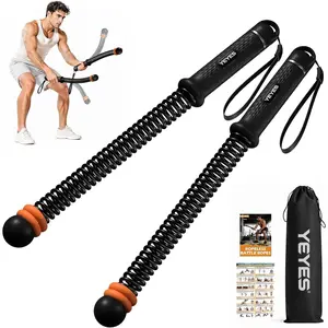 Father's Day Home Gym Fitness Gifts for Dad |   Weighted Ropeless Battle Ropes with Steel Spring Resistance |   Compact Full Body HIIT Workout Equipment for Men Women Black