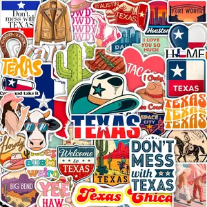 100Pcs Texas Stickers and Decals for Water Bottle, Laptop - Texas Gifts, Party Supplies & Dacorations - Austin and Houston Waterproof Stickers - Gift for Women & Men