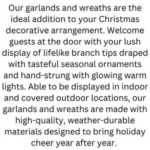 National Tree Company 6 ft Pre-Lit Glittery Bristle Artificial Christmas Garland, Christmas Decoration with Pinecones, 50 Warm White LED Lights, 138 Tips, Timer, Green