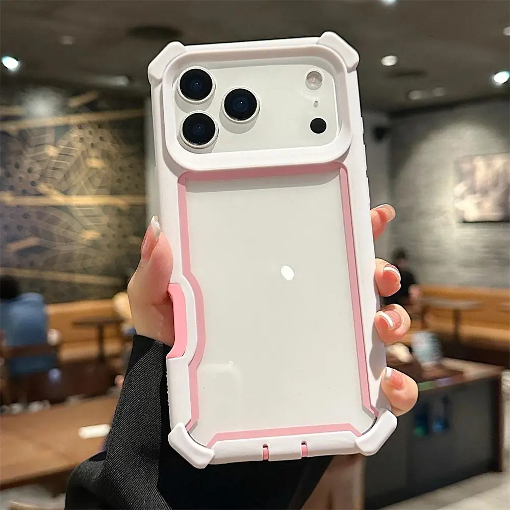 TPU Case For iPhone 17 16 15 14 13 Pro Max Plus Rugged Hybrid Transparent Shockproof Armor Hard PC Frame Bumper Back Cover