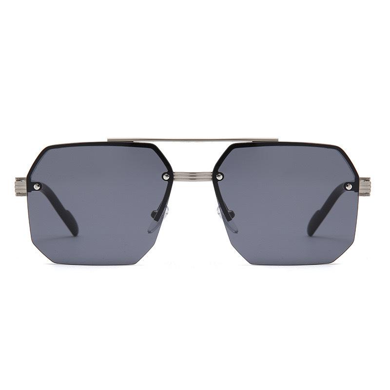 Large-face slimming high-end half-frame sunglasses for men, UV protection, new model for driving