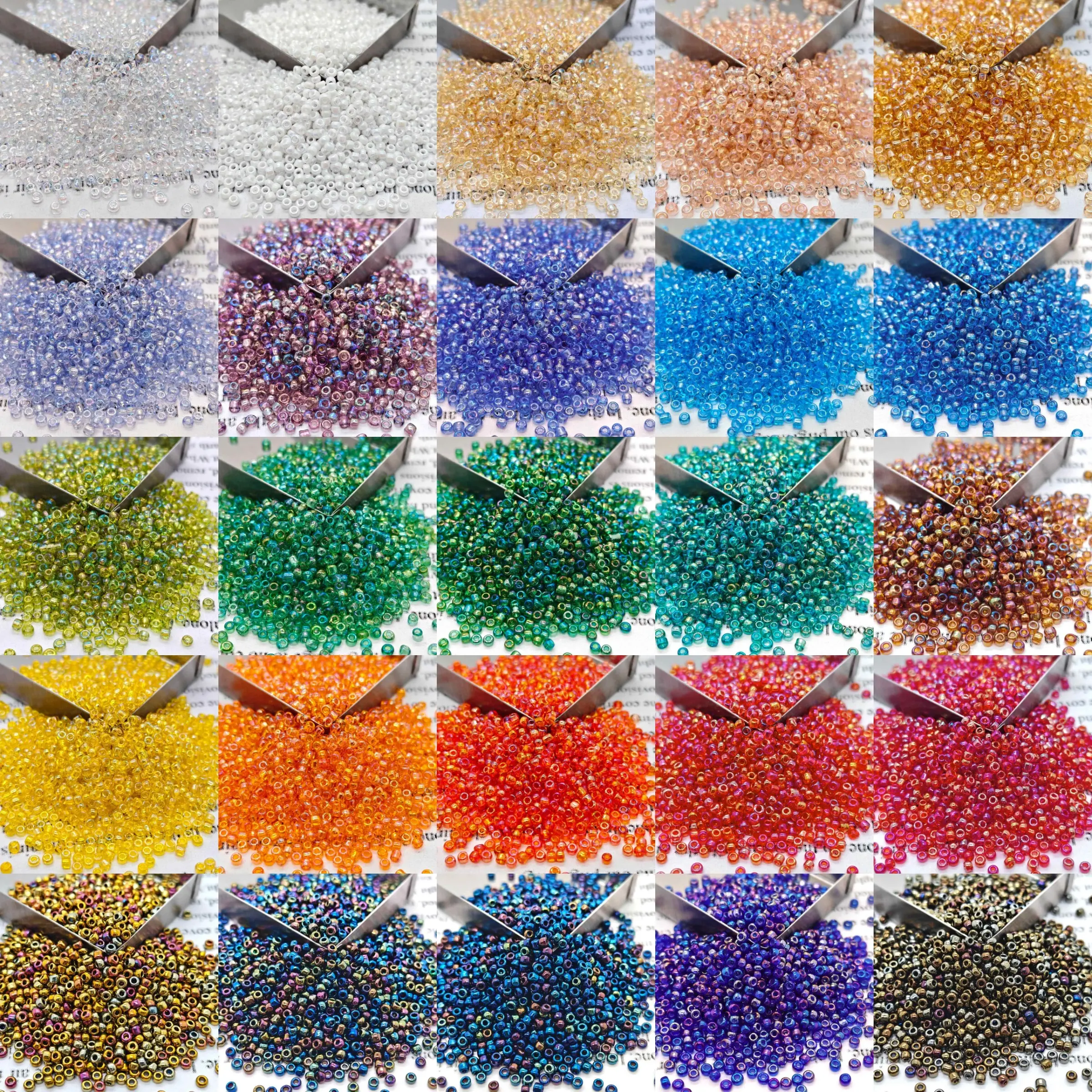 2mm Colorful Transparent Glass Seed Beads, 25 Colors, 125g, DIY Jewelry Making Kit, Ideal for Bracelets, Necklaces, Rings, Embroidery, Charms