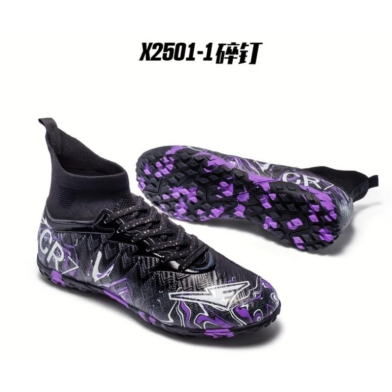 'S High-Top Soccer Shoes, Lightweight Breathable Slip-Resistant Wear-Resistant Outdoor Sports Shoes for, Competition Training Footwear with Artificial Turf Cleats, for Teenager, For Teenager