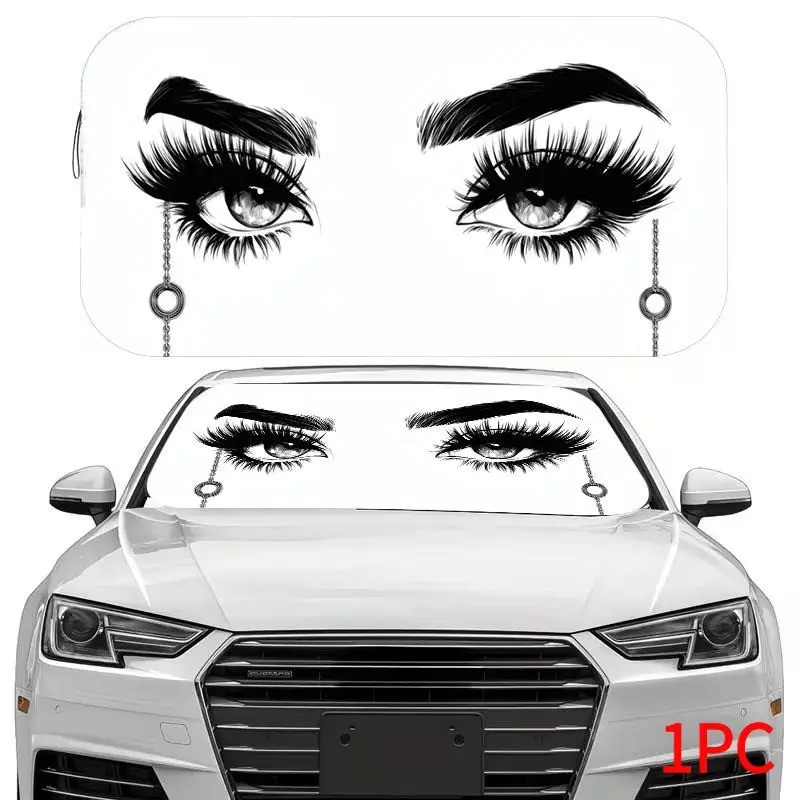 Car Sun Visor, UV Protection Windshield Shade, Foldable, Keeps Car Cool, Enhances UV Reflection, Fun Car Accessory, Fits Sedan, Suv, Off-Road Vehicles, Sunshade For Car Windshield
