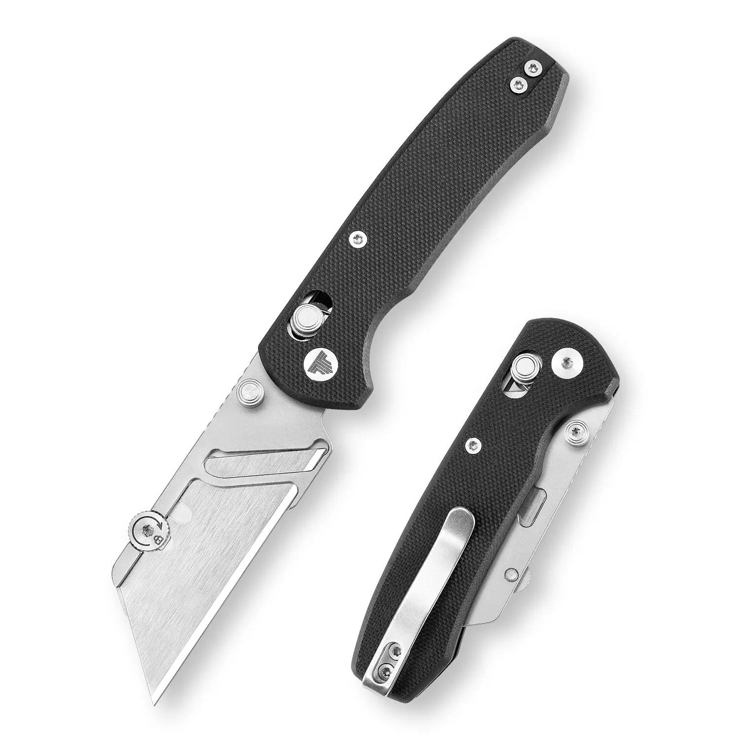 Trivisa Puppy-Bg Folding Utility Knife, G10 Handle, Durable Steel Tool, Edc Multi-Functional Knife, Edc Survival Tool, Ideal for Home and Outdoor Use, Compact Design, Camping Survival Tool