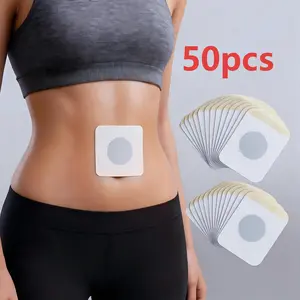 50 Piece Abdomen Shaping Sculpting Patch Set, Convenient and Long-Lasting Belly Button Adhesive for Men and Women, Ideal Fitness Companion