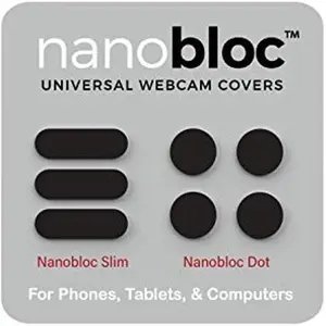 Universal Camera Blocker Kit - Camera Blocker for Phone & Privacy Slider - Laptop Accessories for Women - Versatile Dots & Bars for Gaming Laptop - 7-Piece, Black