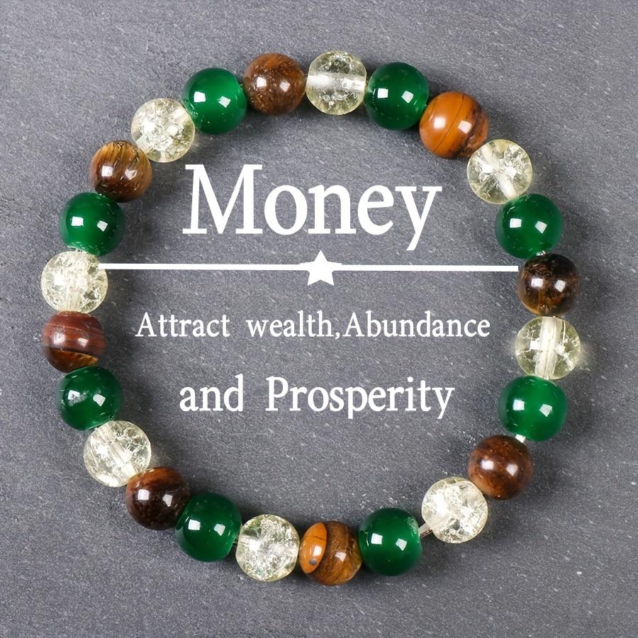 Prosperity and Abundance Bracelet - Relaxation, Enhance Success Natural Tiger Eye Stone Jewelry Gift men's whimsical dad chain men Gold Plated Hypoallergenic Stainless Steel Link Necklace Crucifix Personalized Photo Titanium daughter autumn rapper earring