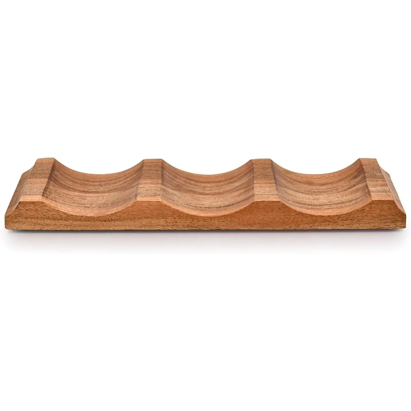 Tabletop Wine Racks Acacia Wood Countertop Cabinet Wine Holder Wine Storage Shelf for Kitchen Bar, Pantry, Wine Cellar, Basement (12" X 4" X 1")