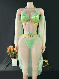 Women's Sexy Lingerie Set Without Steel Cup, 5-Piece Bra, Thong, Skirt & Sleeves, Perfect for Night Out, Valentine's Day, Home, Hotel   cool girl outfits curvy sexy