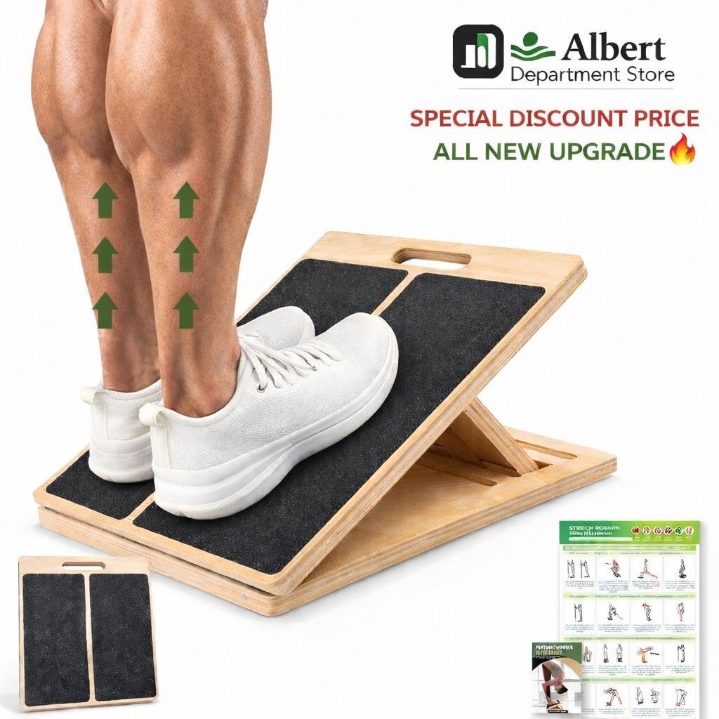 all new upgrade Slant Board for Calf Stretching,portable 6-angle adjustable wooden ramp, with a load capacity of 450 Lbs, suitable for heel,leg,ankle, knee exercises, squats and physical therapy, rehabilitation, strength, and flexibility training.