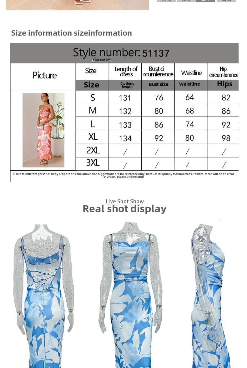Women's All Over Print RuchedBackless Split Thigh Bodycon TubeDress, Women's Clothing, SundressMaxi Dress, Elegant SleevelessLong Cown for Summer, Capri SunDress, Ladies Clothes for BeachHoliday Valentine's Day, gift Casual Floral Womenswear Gamis