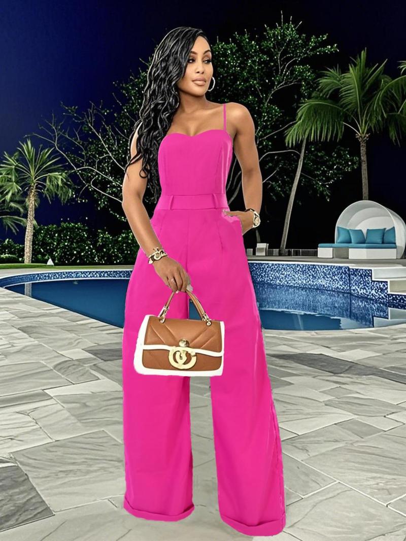 Women's Floral Print Cami Jumpsuit, Casual Fashion Wide Leg Jumpsuit for Daily Holiday Vacation Wear, Women Jumpsuits for Summer, Beach Jumpsuit