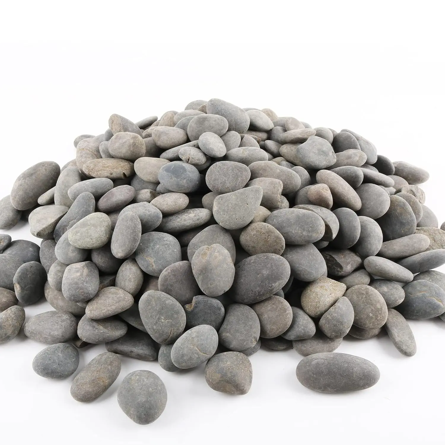 18 Pounds  River Rocks Mexican Beach  for Garden Landscape Stone Paving Stone Grey (1Inch)