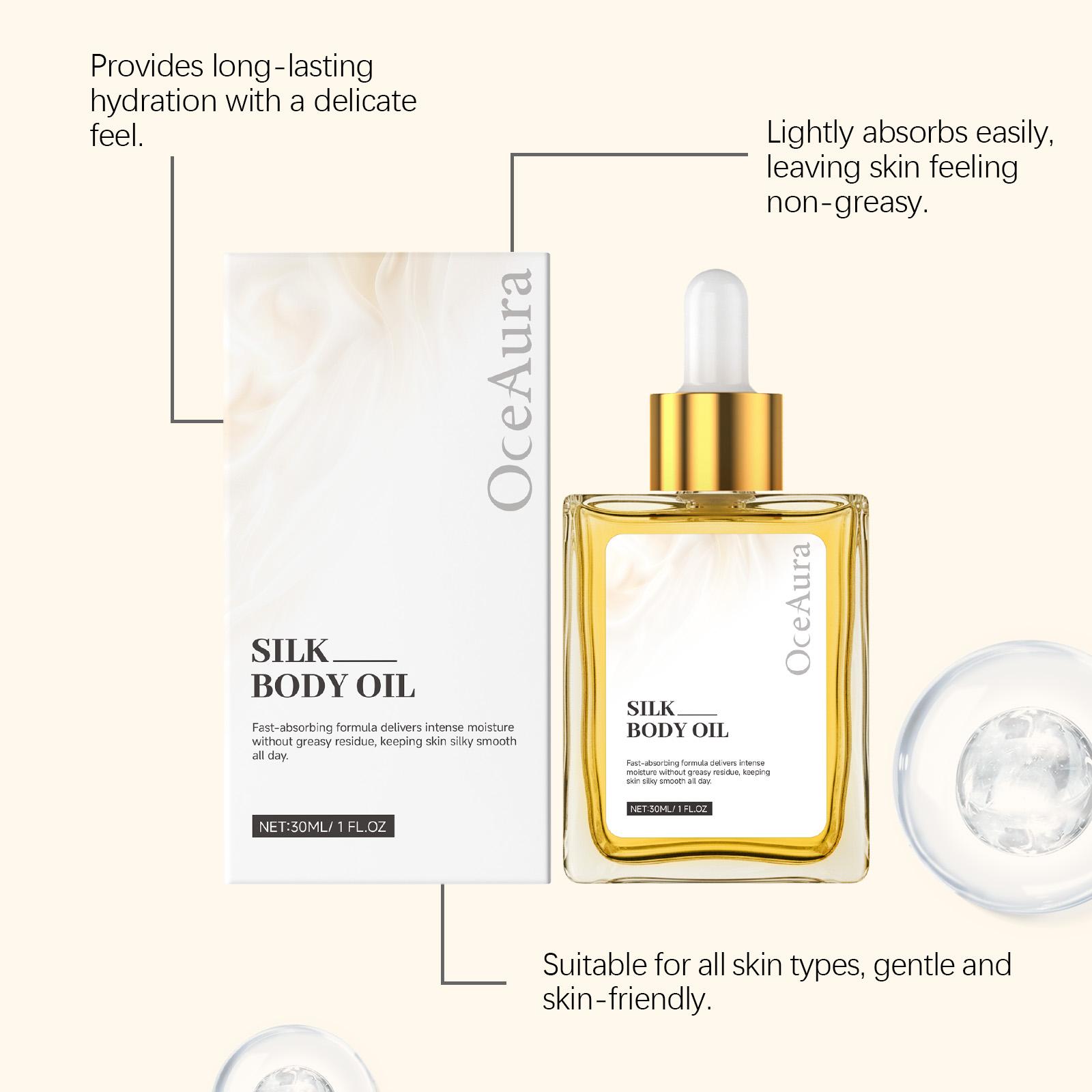Silk Body Oil: Fast-Absorbing, No Grease, Silky Smooth Skin!