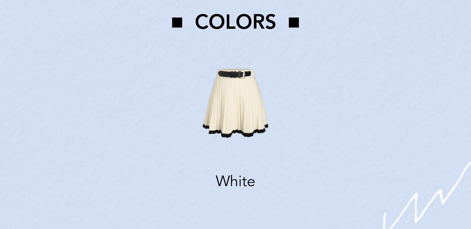 Cider [size 2-10] Solid Knit Mid Waist Pleated Mini Skirt With Belt