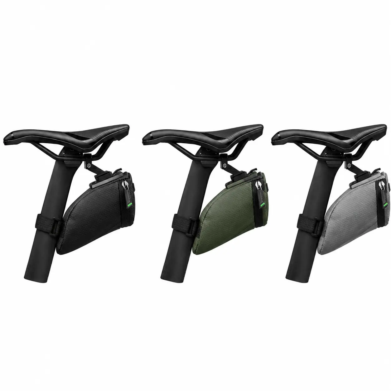Compact Waterproof Saddle Bag, 1.5L Under Seat Bike Pack with Reflective Strips, Tools Storage for Road, Mountain & Gravel Bikes