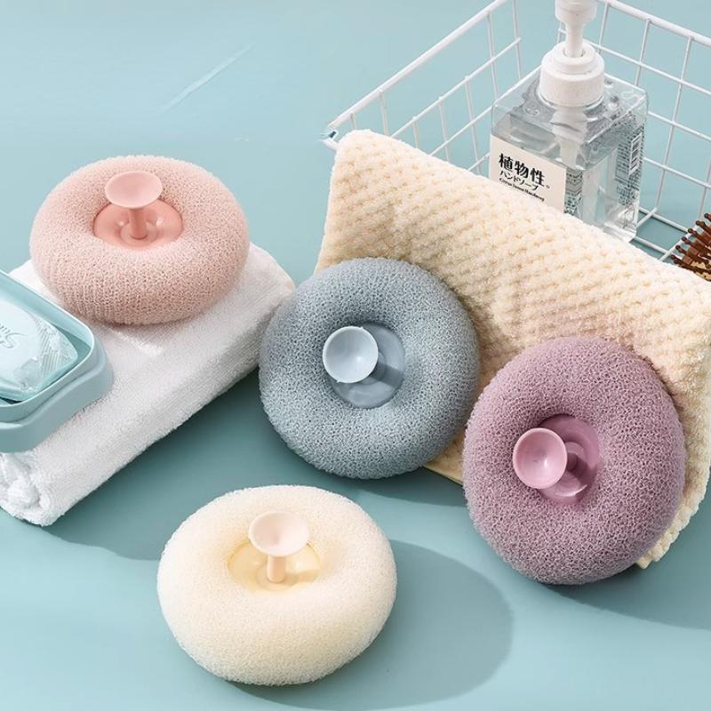 4PCS Multifunctional Massage Shower Ball - Soft Skin-Friendly Flower Bath Sponge for Rich Foam, Deep Cleansing & Back Rub | Cute Bathroom Exfoliation Tool