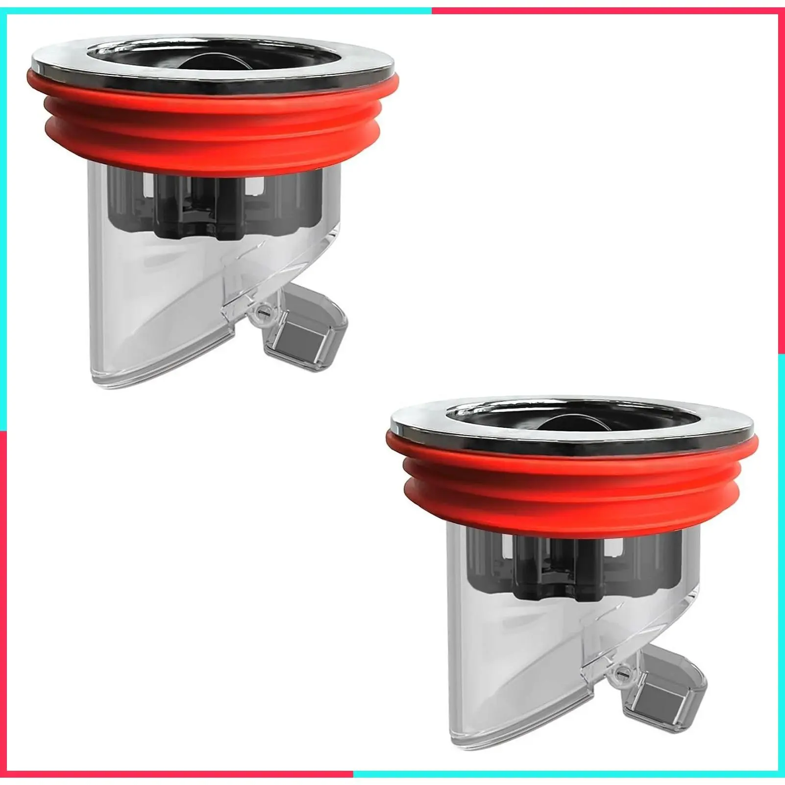 2Pcs Magnetic One-Way Odor Proof Floor Drain with Backflow Preventer, Shower Plug for Bathroom and Kitchen, 1.5''-2.0'' Caliber