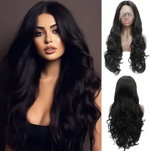 Big wave 26-inch long curly hair lace front purple wigs with adjustable inner net for daily styling, holiday styling, hair replacement, and covering gray hair