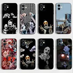 Art the Clown horror T-Terrifier Soft Phone Case For iPhone 17 Promax 17E 16 15 14 13 12 11 Pro Max 17Air Plus & Samsung Galaxy S26 S25 S24 S23 S22 S21 FE Ultra Plus Anti-Fall Transparent shockproof protection Soft silicone Back Cover