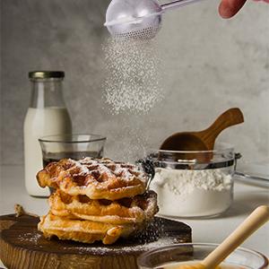 Stainless Steel Flour Duster for Baking, Long Handle Flour Sifter, Powdered Sugar Shaker Duster, Baking Sifter, Kitchen Gadgets, Baking Supplies