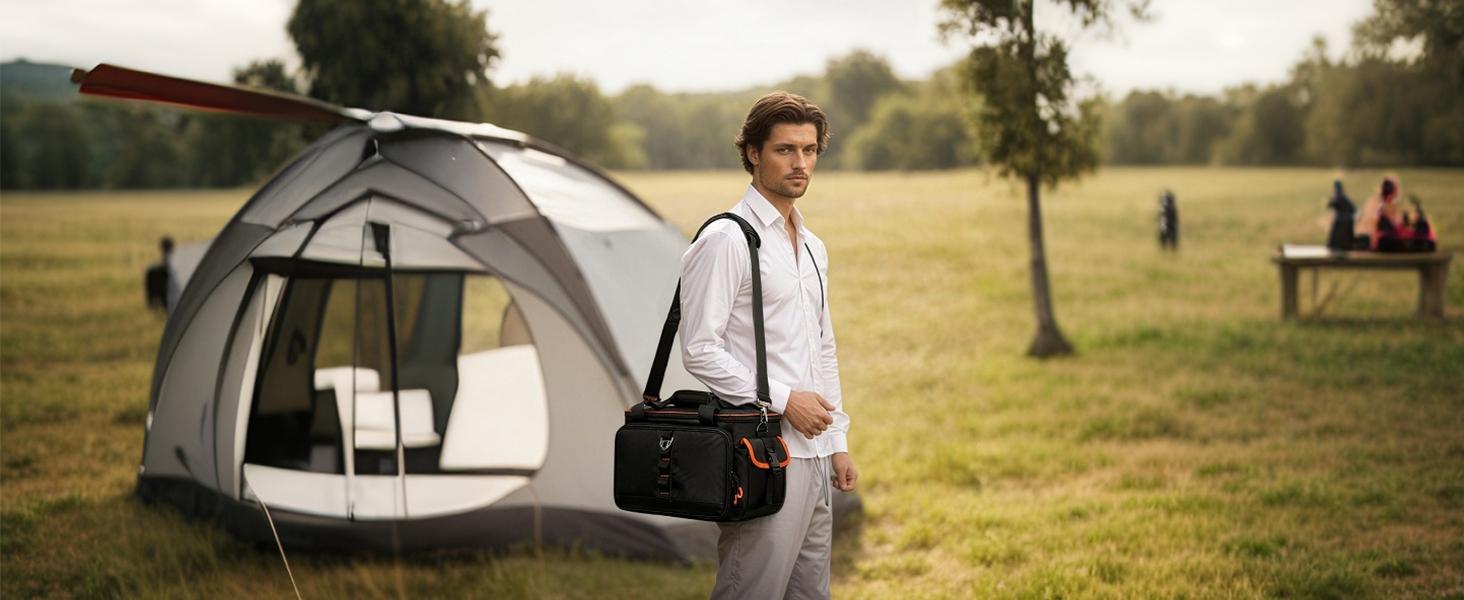 Travel Carrying Case for Jackery Explorer 160/240/300, Portable Power Station Case for Jackery Solar Generator & Accessories with Waterproof Bottom, Shoulder Strap & Pocket, Multi-Size