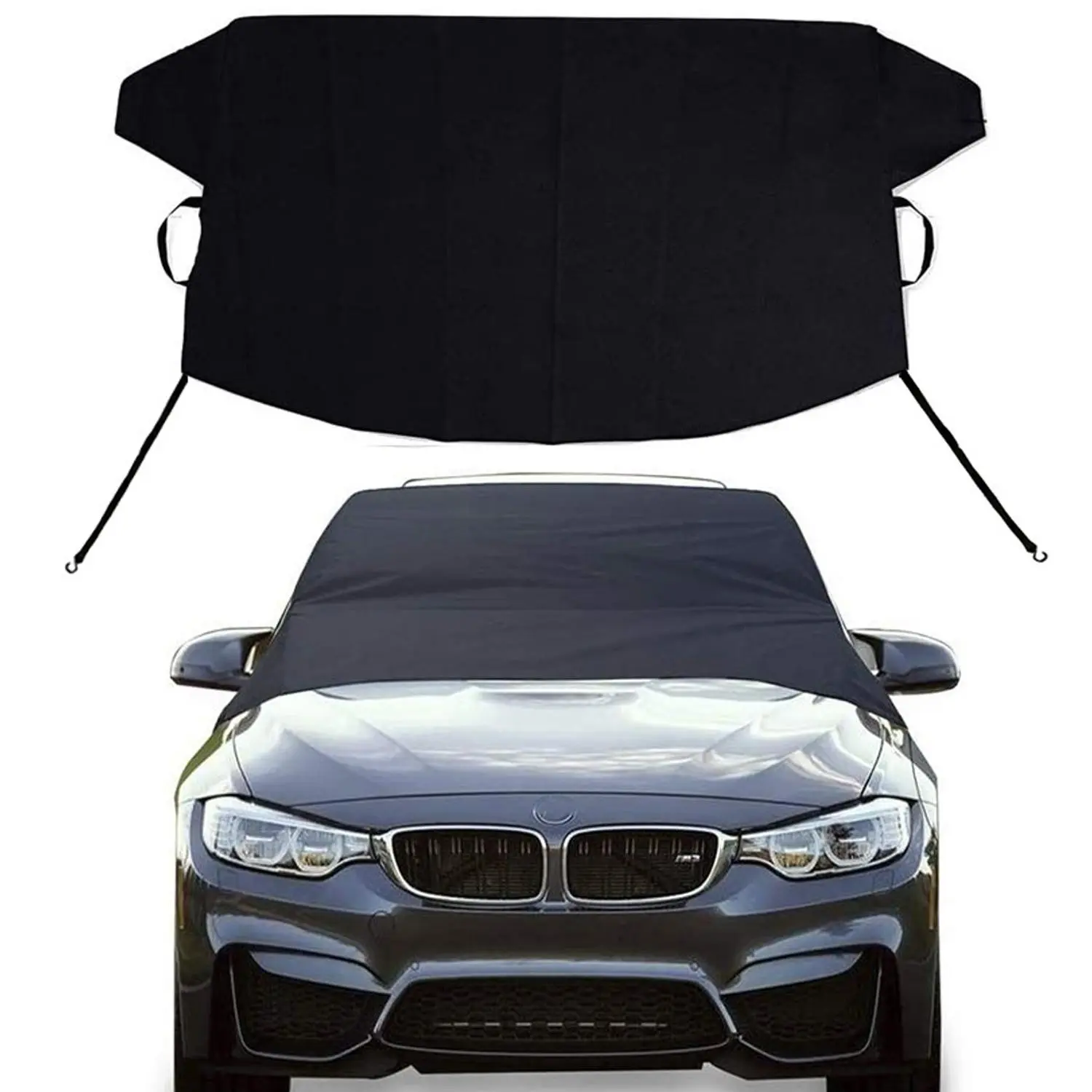 Automotive Oxford Cloth 600D Thickened Snow Shield, Winter Waterproof Windscreen Cover, Snow Resistant Shade for Cars