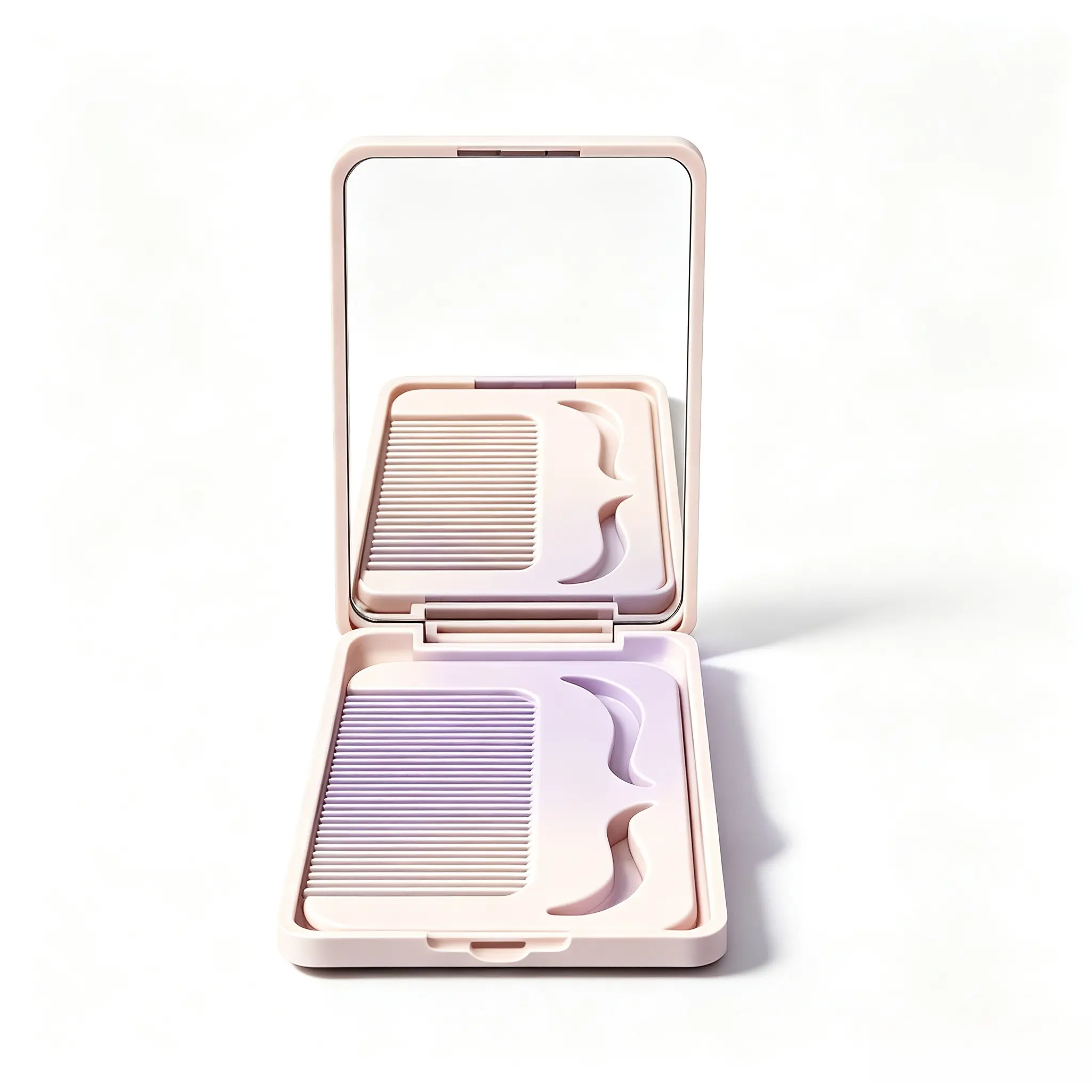 Mini Fold Hand Mirror with Matching Comb & Storage Pouch, Lightweight Pocket Cosmetic Mirror for Women Girls Makeup Touch Up