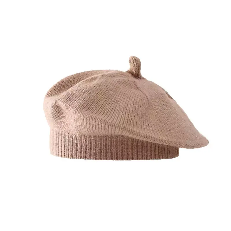 Solid Color Baby Beret Hat, Viral Spring Autumn Winter Knit Beanie, Soft Stretchy Infant Slouchy Cap For Newborn Boys Girls, Skin-friendly Fine Knit Fabric, Gentle Fit For Little Heads, Ideal For Daily Strolls, Indoor Leisure, Family Photos And Baby Outin