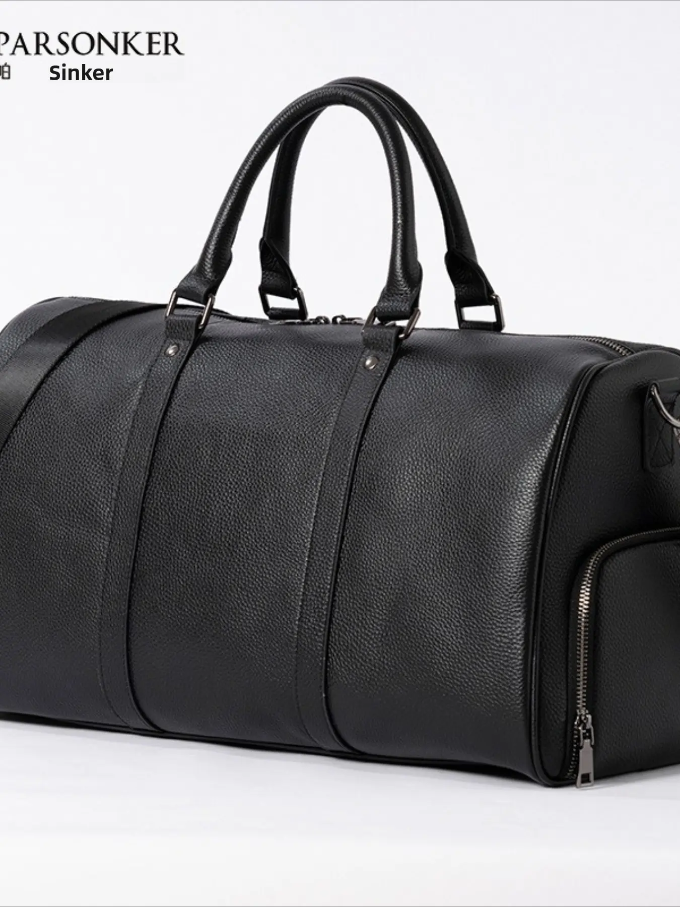 Korean version of fashion shoulder travel bag leather large capacity casual wear-resistant duffel bag outdoor trend sports fitness bag Travel Weekender Bag