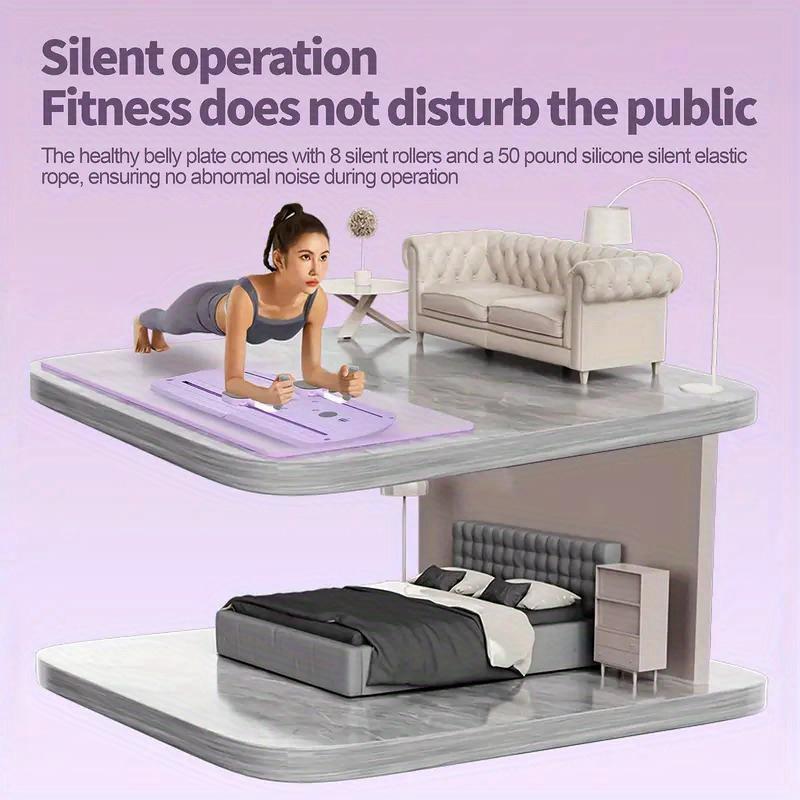 8-in-1 Multifunctional Folding Balance Board, PP Material, Safe Reliable Deformation-Resistant, Stable Design Home Fitness Equipment with Resistance Bands, Compact Easy to Store, Ideal Gift for Home Use
