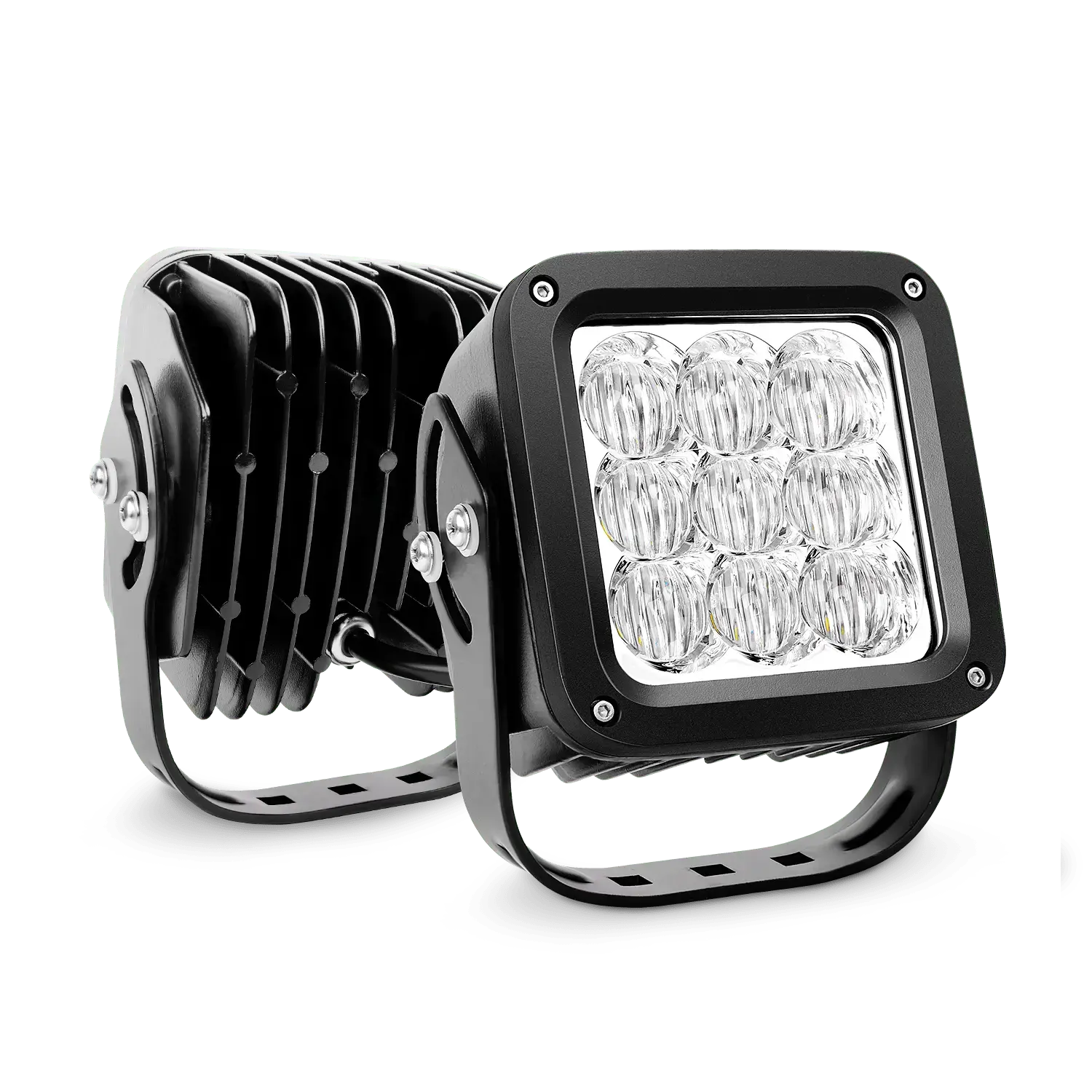 Nilight Nilight 2 Pcs 4.5-Inch Square 27W Flood LED Work Light 5D Projector Lens