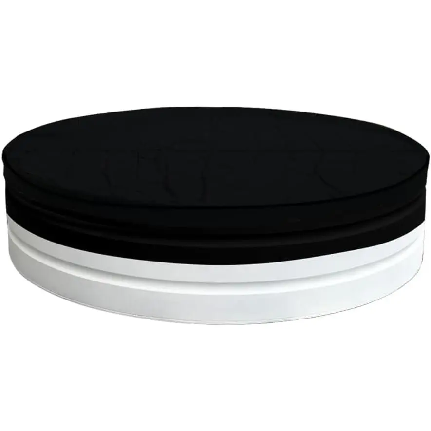 8ft Steel Round Stock Outdoor Pool Cover - Synthetic, Heat Retention, Leaf Guard, Self-Install Feature for Home & Garden Pool Use