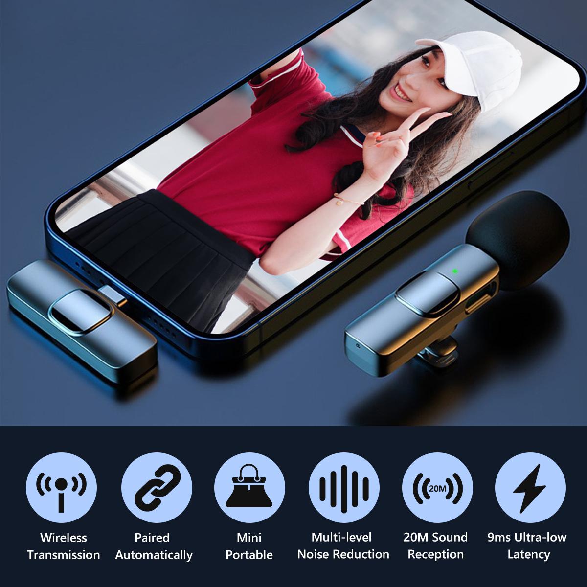 Type C Wireless Lavalier Microphone.for Ios Mic Studio Karaoke Interview Sound Recording Microphone for Wireless Lavalier Mic Microphone Accessories Type C Wireless Lavalier Microphone.for Ios Mic Studio Karaoke Interview Sound Recording Microphone for Wireless Lavalier Mic Microphone Accessories